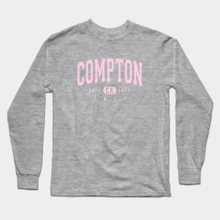 Compton Cali arched distressed vintage souvenir Long Sleeve T-Shirt